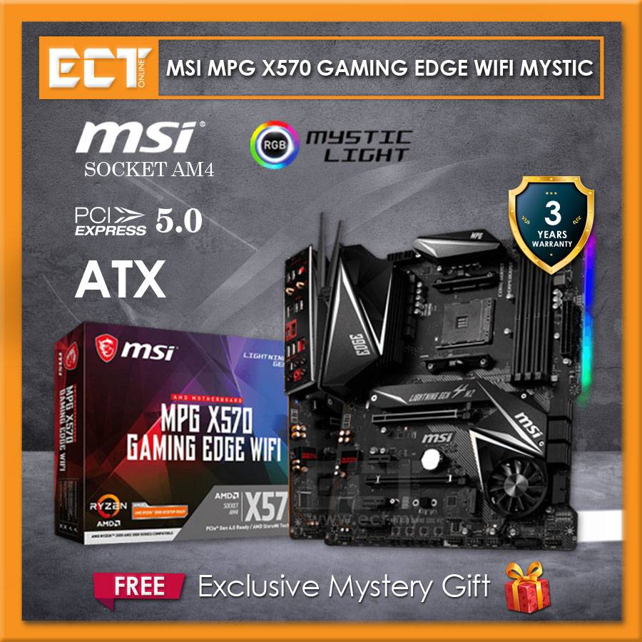 MSI MPG X570 Gaming Pro Carbon Wifi Mystic Light RGB Motherboard