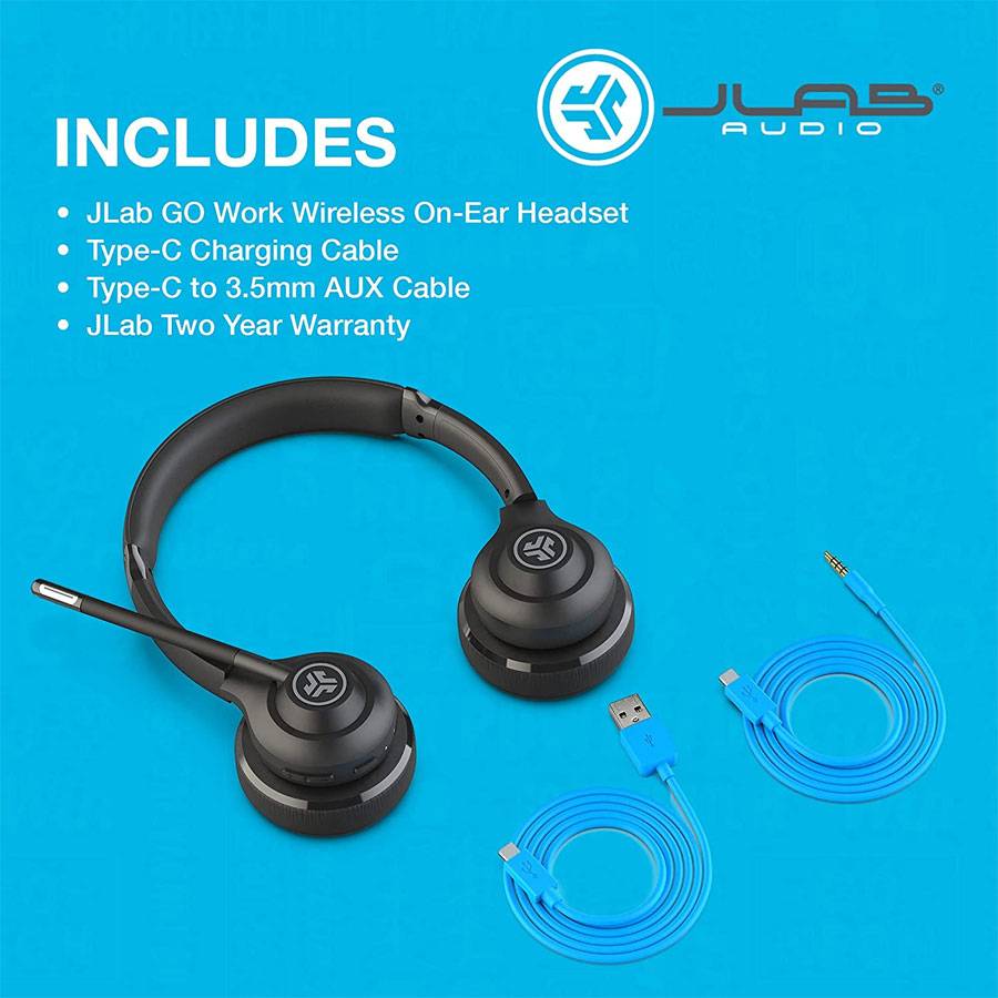 JLAB Go Work Wireless OnEar Bluetooth Headset