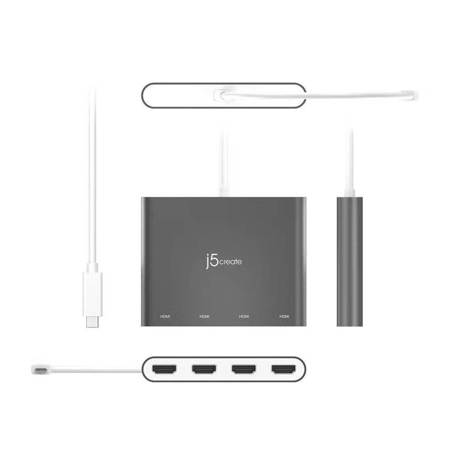 j5create JCA366 USB TypeC to 4 Port HDMI Multi Monitor Adapter