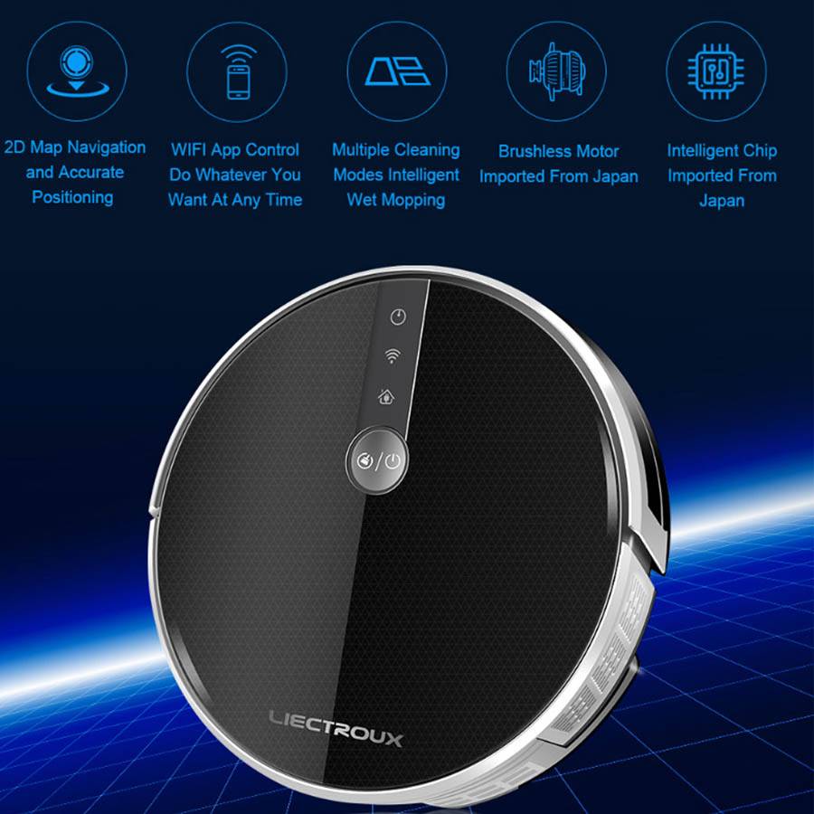 Liectroux C30B The Most Powerful Robot Vacuum Cleaner with Electric