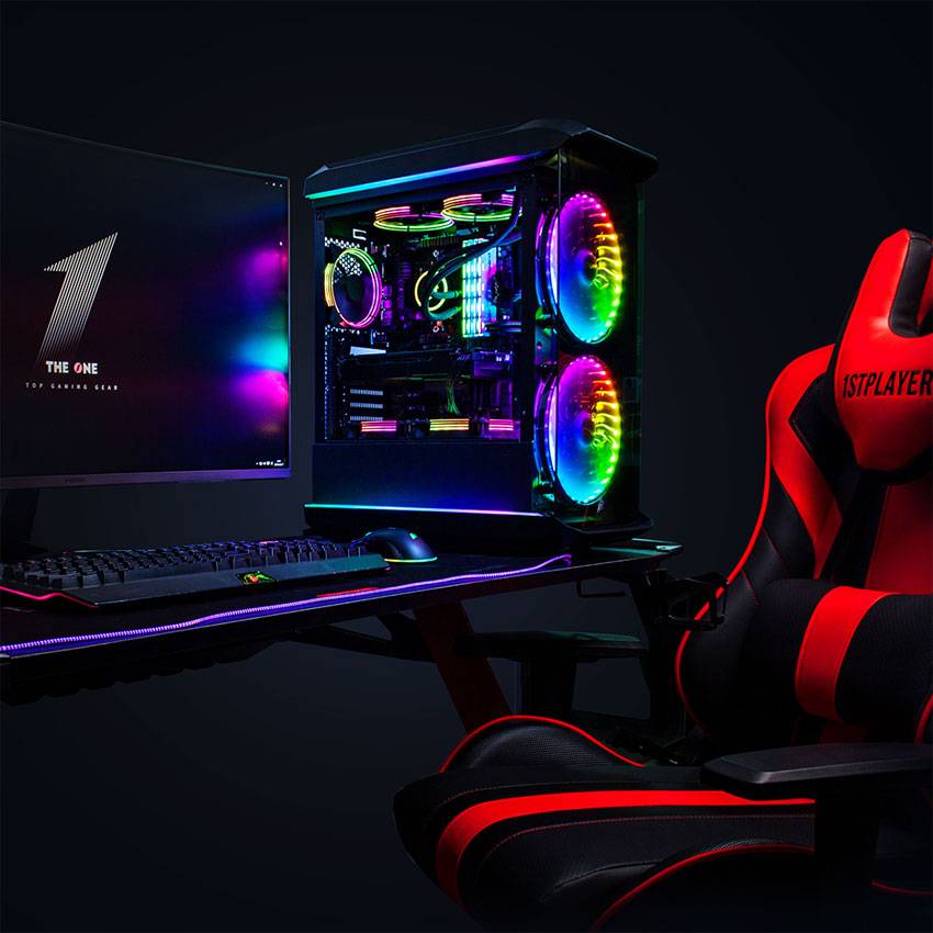 1STPLAYER FireBase X8 ATX RGB LED Strip Tempered Glass Gaming Casing ...