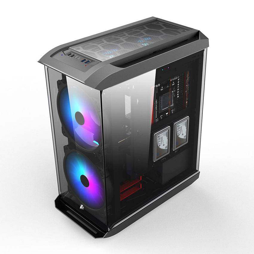 1STPLAYER FireBase X8 ATX RGB LED Strip Tempered Glass Gaming Casing ...