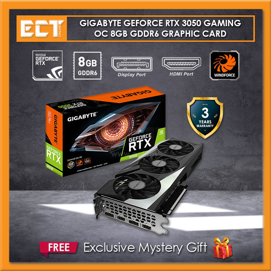 Gigabyte Geforce RTX 3050 Gaming OC 8GB GDDR6 Graphic Card (GV ...