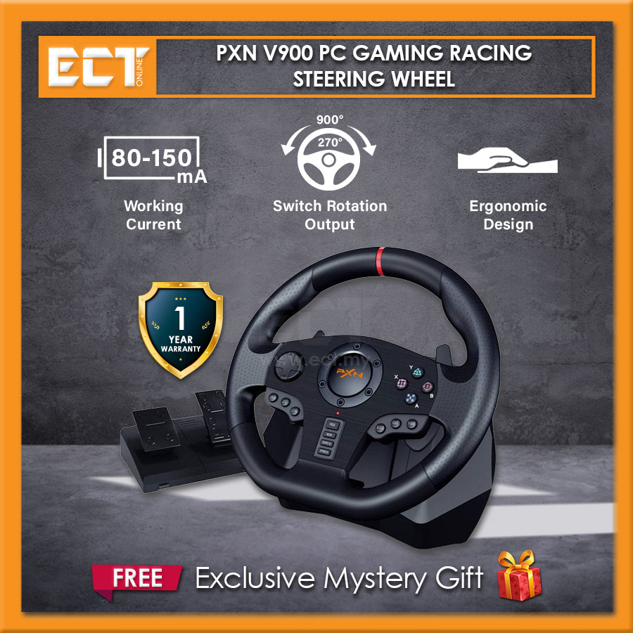 PXN V900 PC Gaming Racing Steering Wheel 270 / 900 Degree Rotation