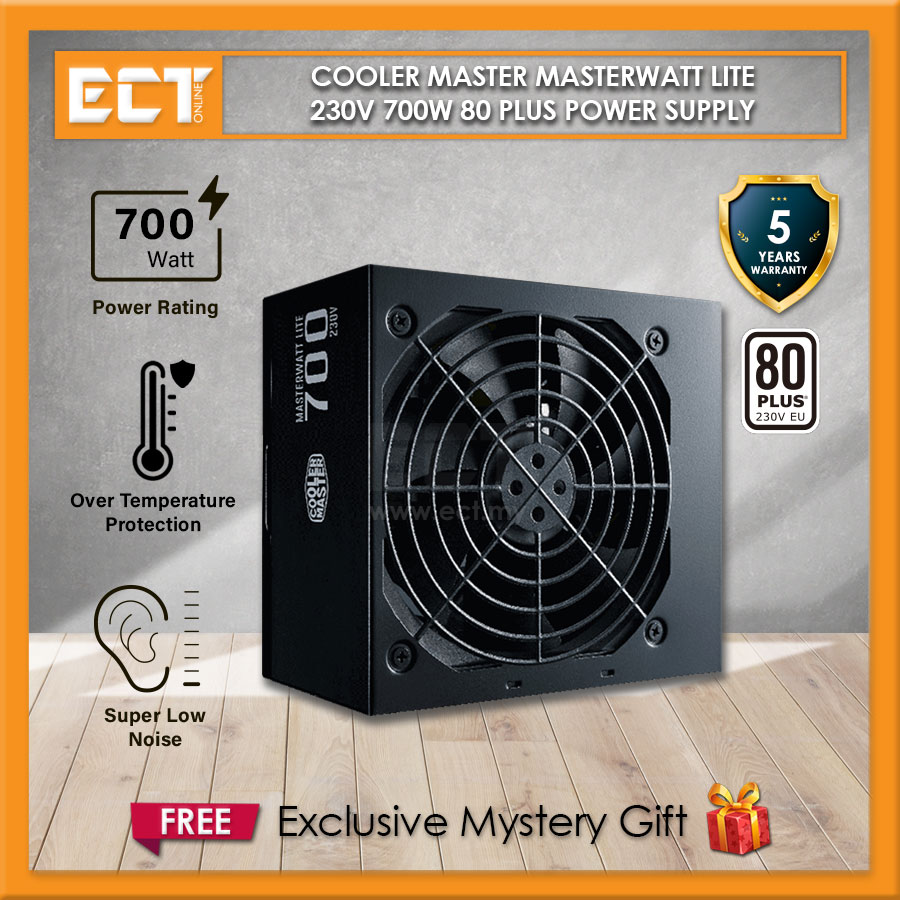 Cooler Master MasterWatt Lite 230V 700W 80 Plus Power Supply (MPX-7001 ...