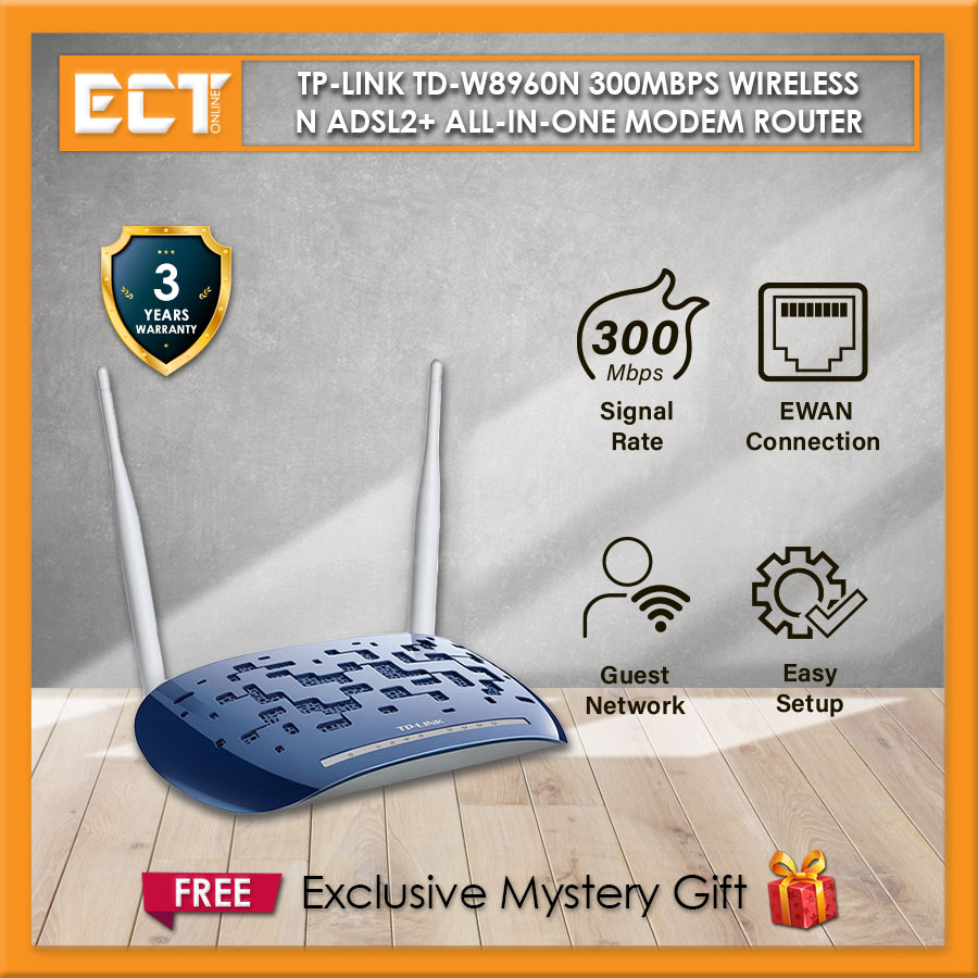 TP-Link TD-W8960N 300Mbps Wireless N ADSL2 All-In-One Modem Router