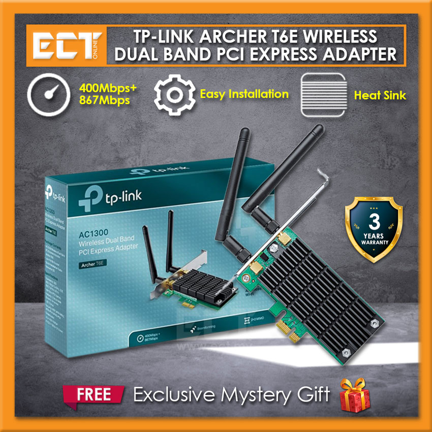 TP-Link Archer T6E AC1300 Wireless Dual Band PCI Express Adapter